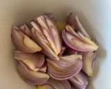 A picture of step 5 of Roasted Butternut Squash and Red Onions with Tahini sauce.