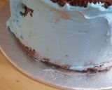 A picture of step 6 of Double chcocolate ganache cake.