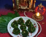A picture of step 7 of Pan gulkand Modak without khoya or condensed milk.