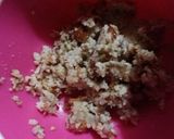 A picture of step 2 of Kaju badam halwa.