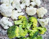 Une image de l'étape 1 de Gratin chou-fleur, brocoli 🥦 et pomme de terre 🥔.