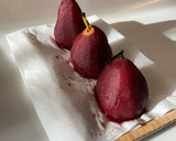 A picture of step 5 of Red wine poached pear.