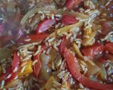 A picture of step 3 of Mexican style rice.