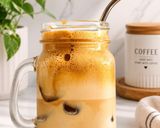 Gambar langkah 1 resipi Coffee Latte (homemade ala café).