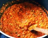 A picture of step 5 of Indian style simple Salsa nachos.