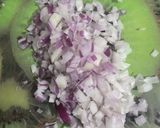 A picture of step 1 of Kachumber salad.