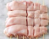 A picture of step 1 of Chicken Cordon Bleu.