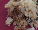 Foto langkah ke 6 dari resep Nasi Liwet Bakar Isi Pampis Tongkol dan Ayam Suwir Pedas.