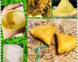 A picture of step 1 of Keema samosa with semolina.