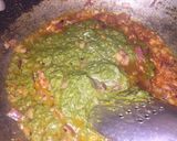 A picture of step 6 of Palak paneer.