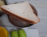 A picture of step 1 of Veg grilled cheese sandwich.