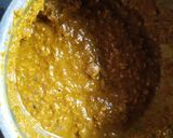 A picture of step 1 of Prawn curry with raw mango.