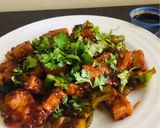 A picture of step 4 of Manchurian paneer dry.