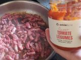 Lentilles aux lardons sauce tomate bio
