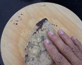A picture of step 2 of Banana and Nutella tortilla wrap.