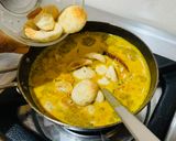 A picture of step 5 of Kaddi badi besar (bamboo shoots & sun dried lentil dumplings in mustard gravy).