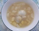 Hình bước làm 7 của món Chè củ năng hạt sen trứng cút