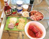Hình bước làm 1 của món XÍu Mại trứng cút + Xá Xíu