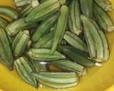 A picture of step 1 of Semovita and Okro Stew.