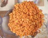A picture of step 1 of Fry dal with Roti for Lunch.