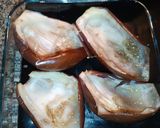 Foto del paso 1 de la receta: Berenjenas rellenas de carne picada de lomo y champiñones