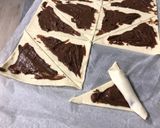 Nutellás házi croissant leveles tésztából recept fázis 2 fotója