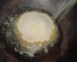 A picture of step 4 of Moong dal halwa.