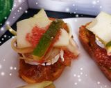 Une image de l'étape 5 de Toasts aux figues fraîches du jardin chèvre miel 🍯 courgettes.