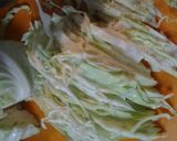 A picture of step 12 of Onion barbecue pork with homemade coleslaw and sweet potatoes.