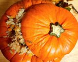 A picture of step 10 of Sweet rice porridge in pumpkin.