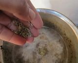 A picture of step 1 of Jaggery tea.