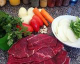 Foto del paso 1 de la receta: Bifes a la criolla
