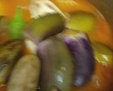 A picture of step 5 of Three spice Aloo bengan.