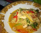 Foto langkah ke 9 dari resep Mie Tek Tek Kuah.
