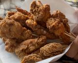 รูปขั้นตอนการทำที่ 11 ของ ช่อดอกไม้ไก่ทอด ไก่ทอดสูตรผู้พัน