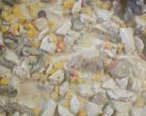 Tejszínes csirkeraguval töltött tortilla tekercsek, sütőben sütve recept fázis 2 fotója