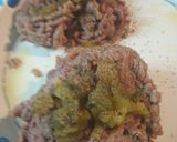 A picture of step 1 of Double Dilly Burger.
