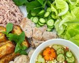 Hình bước làm 4 của món Bún Chả Eat Clean