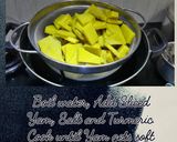 A picture of step 1 of Yummy Yam Crispy.