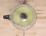 A picture of step 4 of Avocado cream with sweet potato chips.