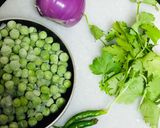 A picture of step 1 of Green Peas & Gram flour pancakes (cheela).