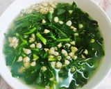Hình bước làm 2 của món Canh rau dền nấu với hến