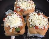 A picture of step 3 of Stuffed Cheese veggie Pav Pizza.