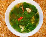 Hình bước làm 2 của món Canh mồng tơi tôm tươi