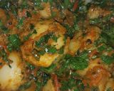 A picture of step 6 of Aaloo methi.