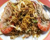 รูปขั้นตอนการทำที่ 3 ของ ผัดขี้เมาบะหมี่กุ้งแม่น้ำ