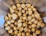 A picture of step 1 of Paneer chikpea salad.