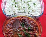 A picture of step 5 of Rajma Chawal.