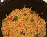 A picture of step 7 of Asun fried rice | goat meat rice.