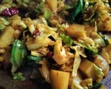 A picture of step 2 of Mint cabbage ghonta.